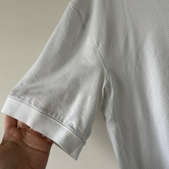 Lululemon Women White Swiftly Tech Relaxed-Fit Polo Shirt Plus Size 14 - Picture 8 of 11